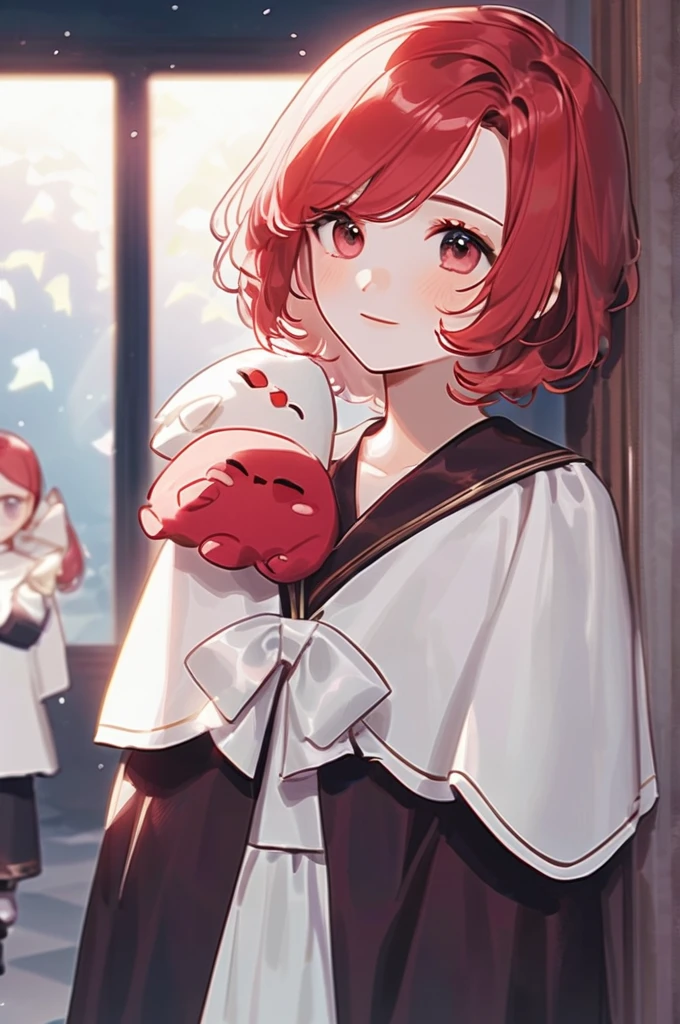 ((Лучшее качество)), ((шедевр)), (подробный), dream girl, short, long red hair,