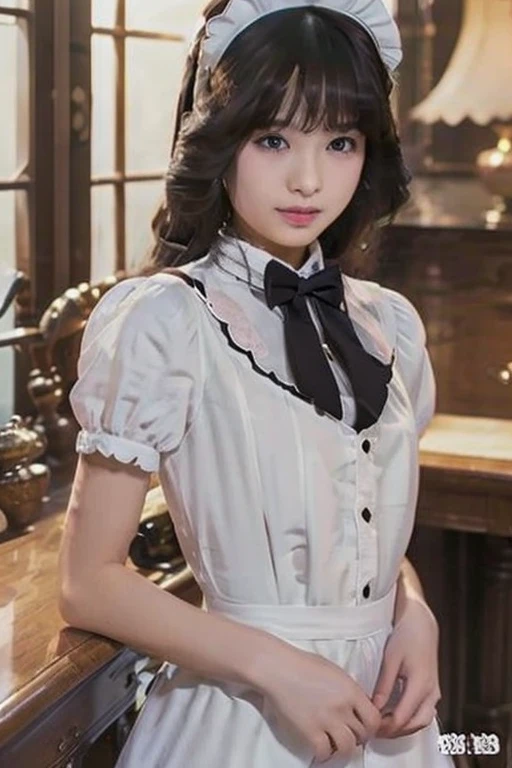 Highest quality、masterpiece、High sensitivity、High resolution、Detailed Description、Slender women、Maid clotheaid Cafe、
