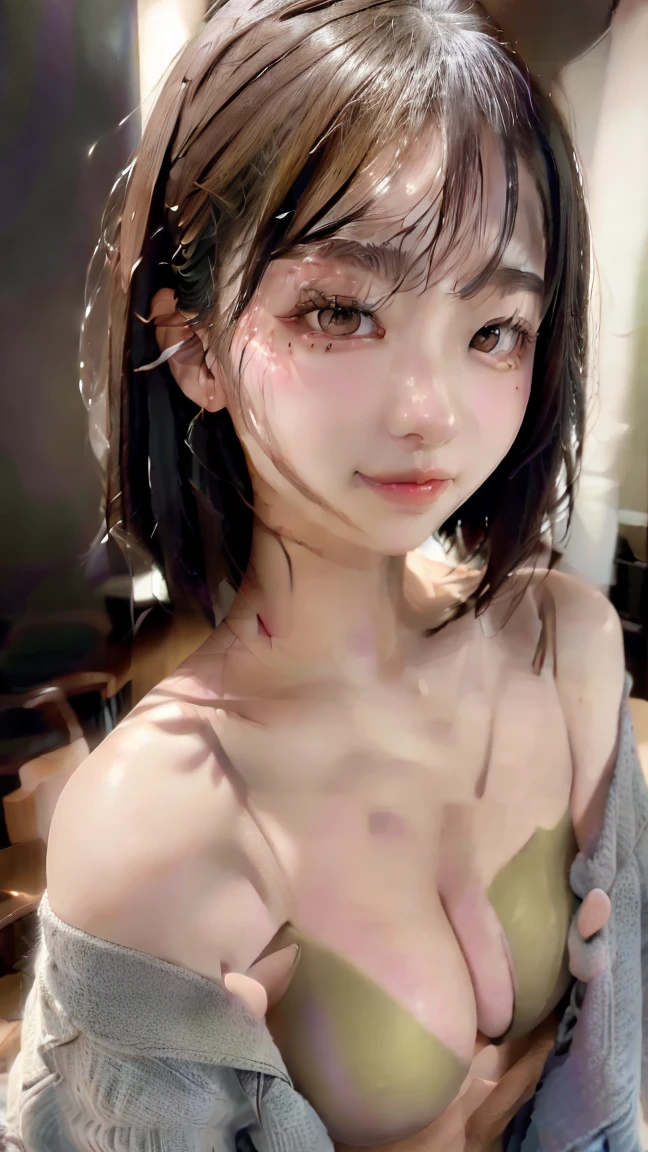 NSFW　((Great style)), Japanese women、Realistic、Beautiful attention to detail、Hyperrealism、High Contrast、Ultra HD、Realistic skin texture、Best image quality、Highest quality、Ultra-high resolution、Fine details、Sexy pose