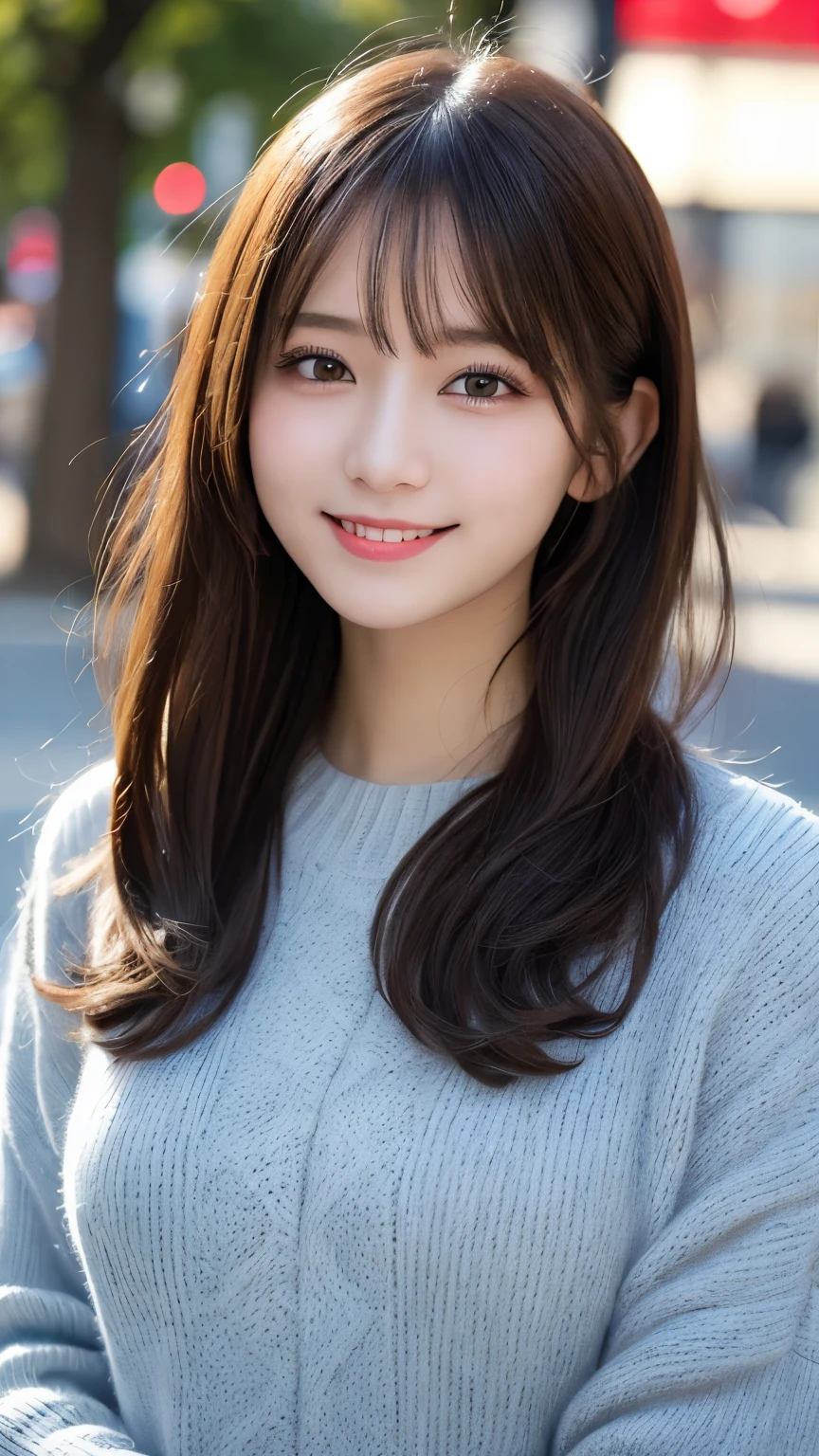 masutepiece, Best Quality, Illustration, Ultra-detailed, finely detail, hight resolution, 8K Wallpaper, Perfect dynamic composition, Beautiful detailed eyes, Cold winter clothes,Medium Hair,Small breasts natural color lip, Bold sexy poses,Smile,Harajuku、20 years girl、Cute、Sexy shot looking at camera