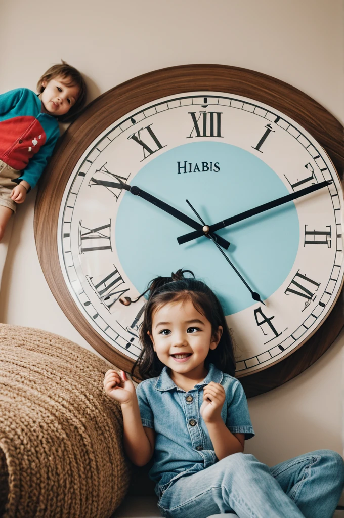 Habits for children in a clock