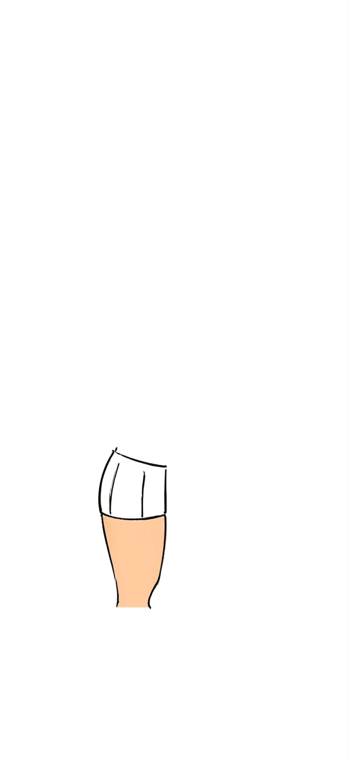 A milf with brunette hair but with blonde tips, Large firm , Wearing a white sweater, e um short, sexly (patte) - Carol Lougue