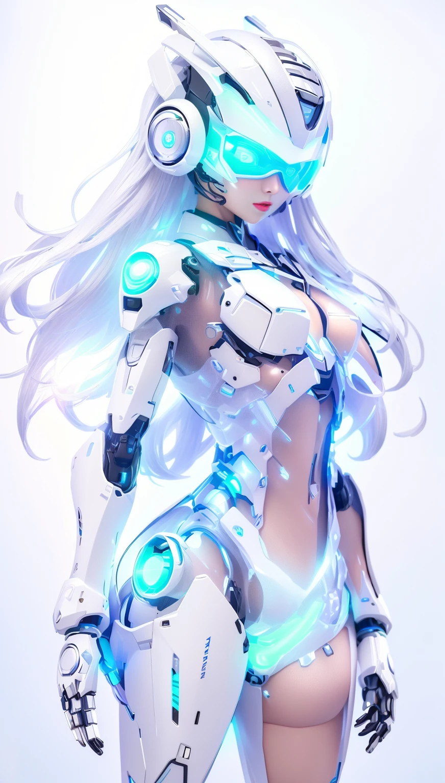 Jay super details, High Detail, high quality, best quality, High resolution，1 female robot，Beautiful female robot,beautiful clear face(Rain waves_haneame：1.5), , (Blind box toy styles:1.2), (full-body shot) , 1 Transparent Girl,Transparent mecha, Exquisite helmet:1.2, Phosphorescent goggles:1.2, cyberpunk, dreamy light, bright neon light, Clean, White background, ( Full-area lighting, Ray tracing, north african trade zone, Unreal rendering,Reasonable design, high detail, On the table, best quality, Ultra high quality, movie lighting)