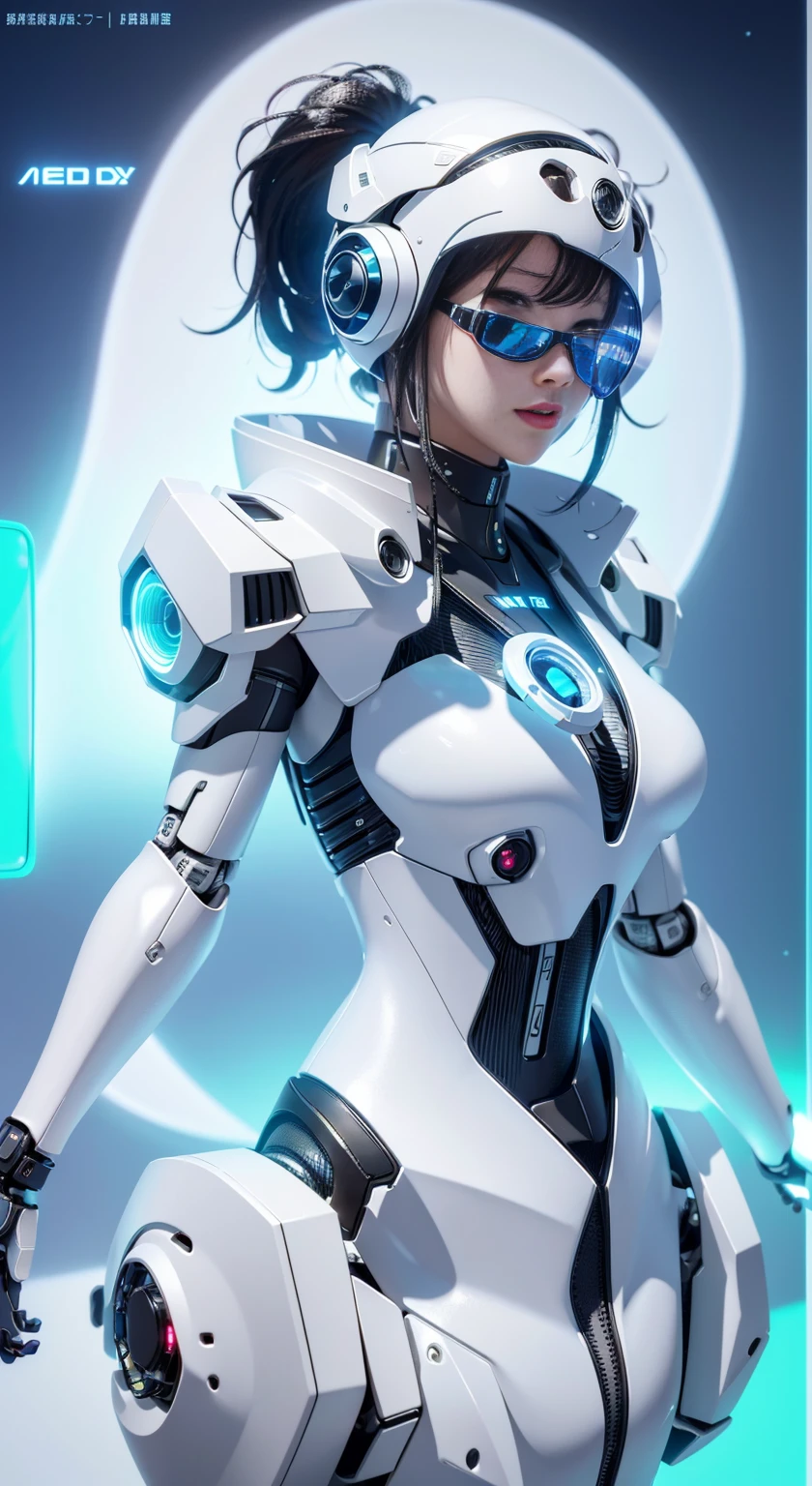 Jay super details, High Detail, high quality, best quality, High resolution，1 female robot，Beautiful female robot,beautiful clear face(Rain waves_haneame：1.5), , (Blind box toy styles:1.2), (full-body shot) , 1 Transparent Girl,Transparent mecha, Exquisite helmet:1.2, Phosphorescent goggles:1.2, cyberpunk, dreamy light, bright neon light, Clean, White background, ( Full-area lighting, Ray tracing, north african trade zone, Unreal rendering,Reasonable design, high detail, On the table, best quality, Ultra high quality, movie lighting)