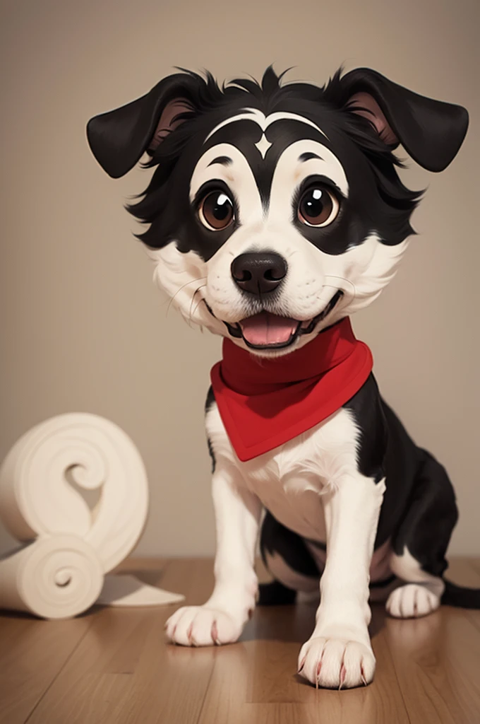 A dog on cartoon style