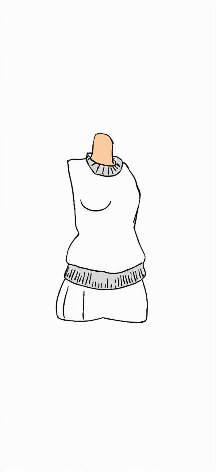 A milf with brunette hair but with blonde tips, Large firm , Wearing a white sweater, e um short, sexly (cos) - Carol Lougue
