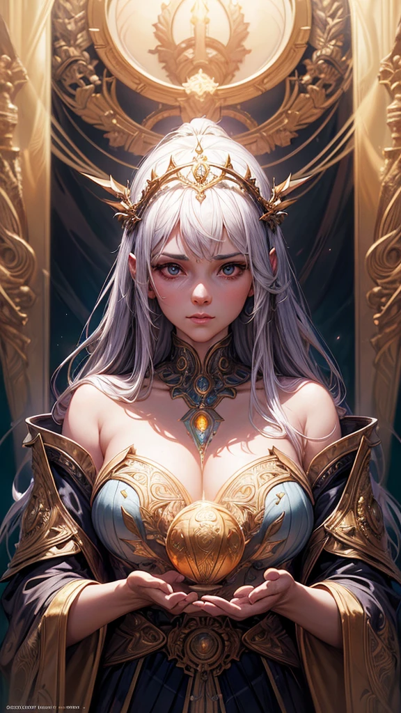 portrait of etheral goddess, intricate, elegant, highly detailed, digital painting, artstation, concept art, smooth, sharp focus, illustration, art by artgerm and greg rutkowski and alphonse mucha and william - adolphe bouguereau and stephanie law , epic royal background, big royal uncropped crown, royal jewelry, robotic, nature, full shot, symmetrical, Greg Rutkowski, Charlie Bowater, Beeple, Unreal 5, hyperrealistic, dynamic lighting, fantasy art