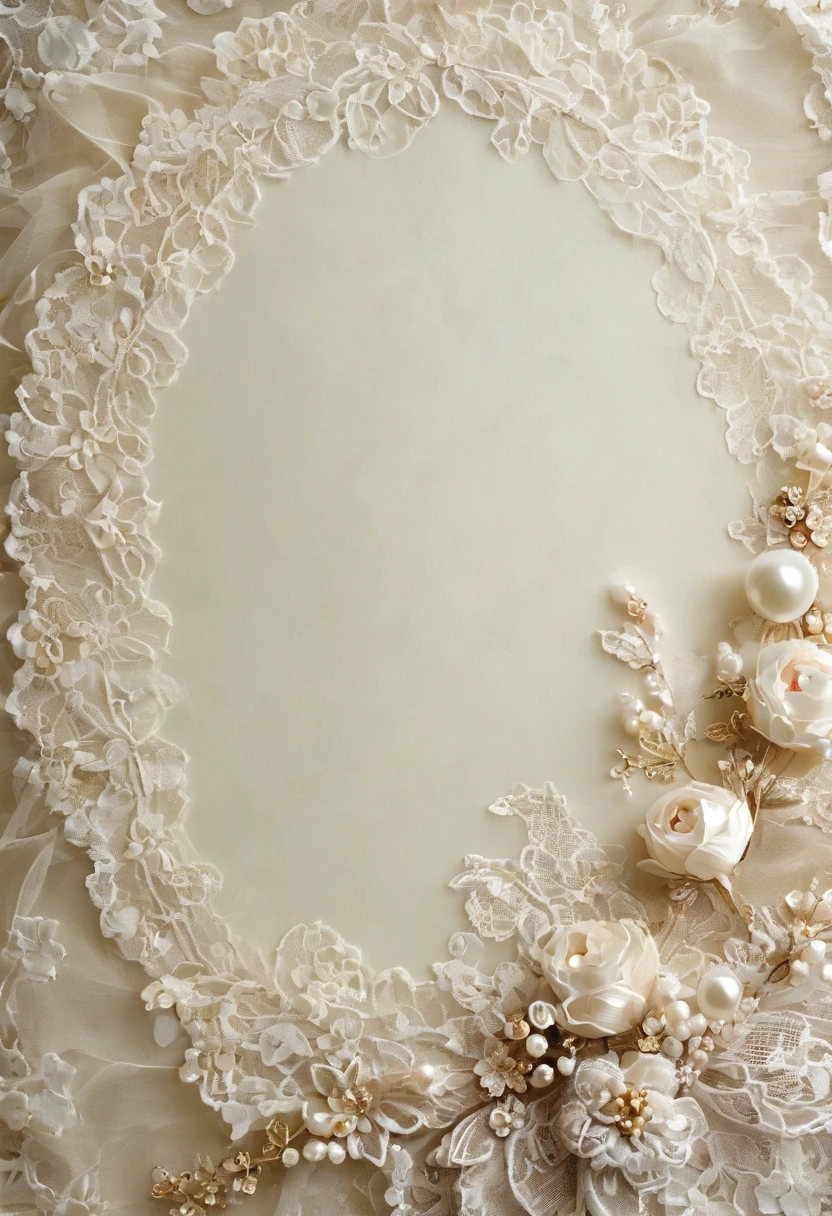 ((background only)),(((masterpiece))), (((Highest quality))), ((Super detailed)), ((非常にdelicateで美しい)), (最高masterpiece:1.4),delicate,8k,Fabric Wallpaper((Generate cloth only:1.4)),(Fabric filling the screen:1.4)Collage fabric,ghostwhite,Tulle,Lace knitting,Pearl ornament,(Shabby chic)