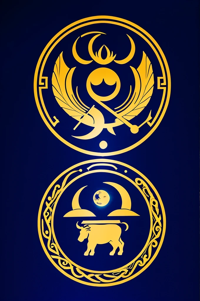 Logo with zodiac signs leo, TAURUS AND VIRGO