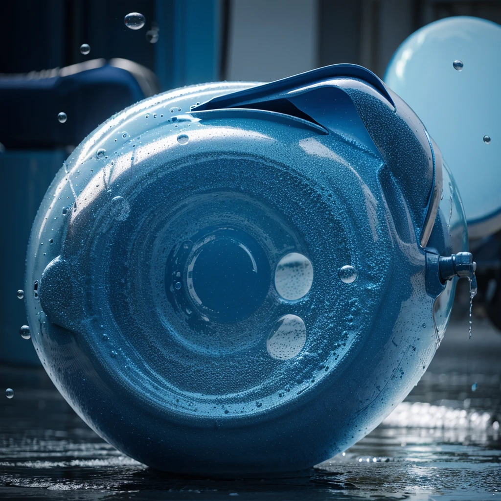 8k HD CARWASH blue bubbles DESIGN
