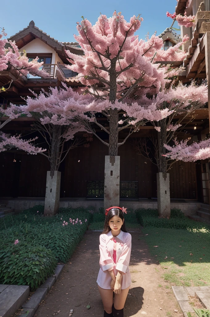 make me a Minecraft logo with text "Reyyvex" and give mob vex to make it more attractive taro cherry trees to decorate 
