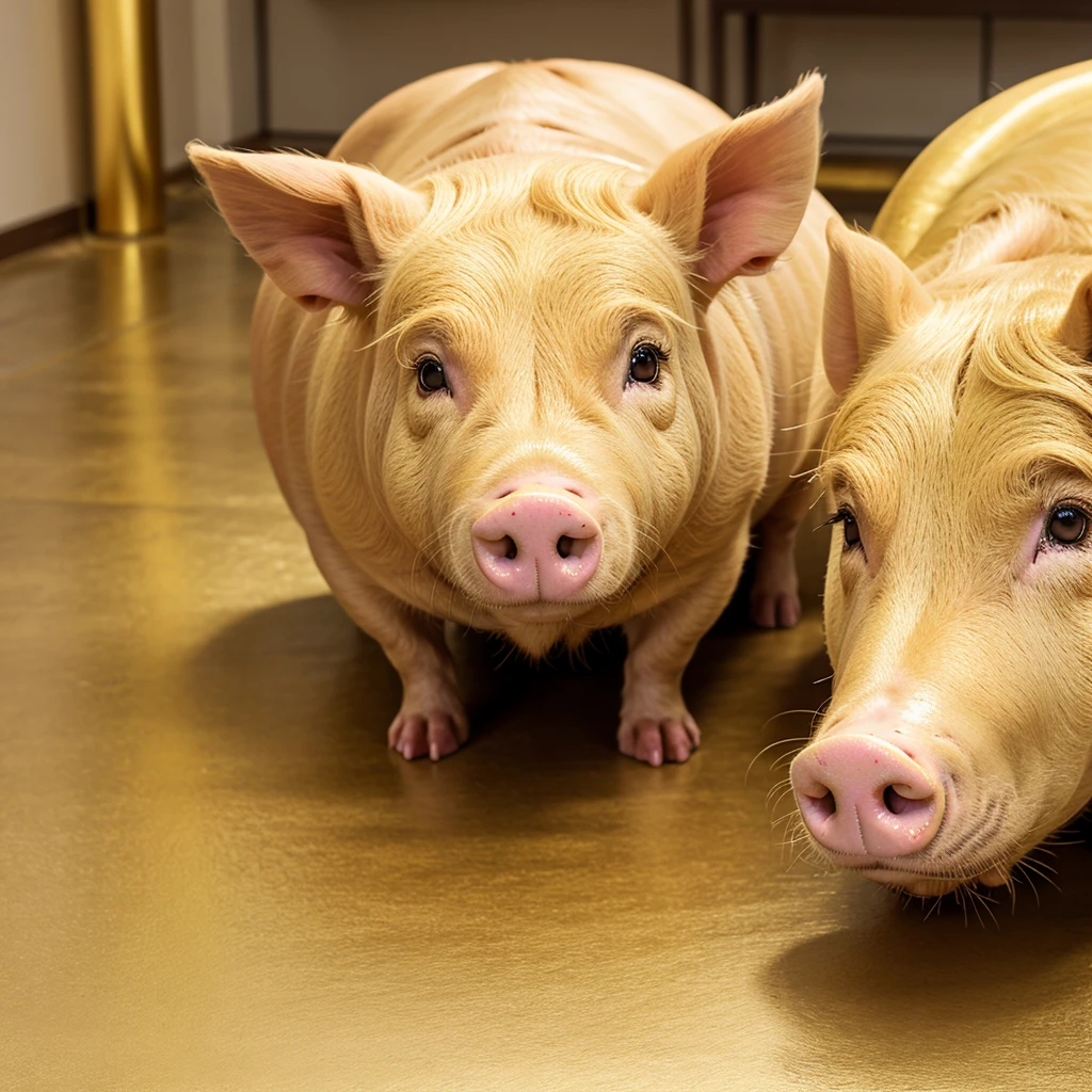 a golden pig 