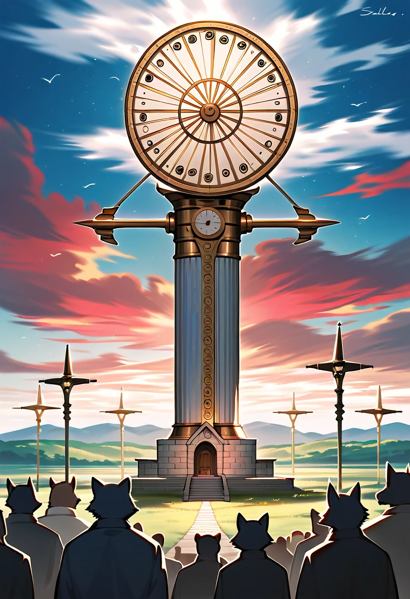 dynamic angle, top quality, best quality, High-quality illustrations, masterpiece, super high resolution, detailed background, detailed background, alchemist, medieval Europe, chandelle, group shot:0.1, boys, girls, absurdres(highly detailed beautiful face and eyes)perfect anatomy, expression, good lighting, cinematic shadow(kemono, furry anthro),