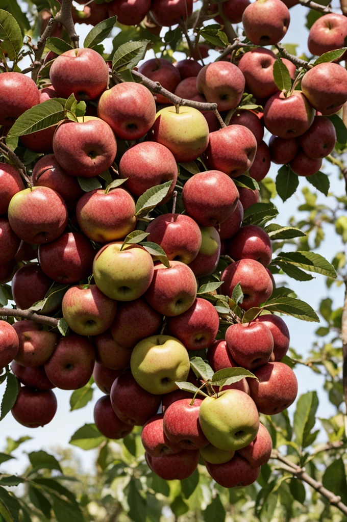 Una manzana mitad roja mitad 808