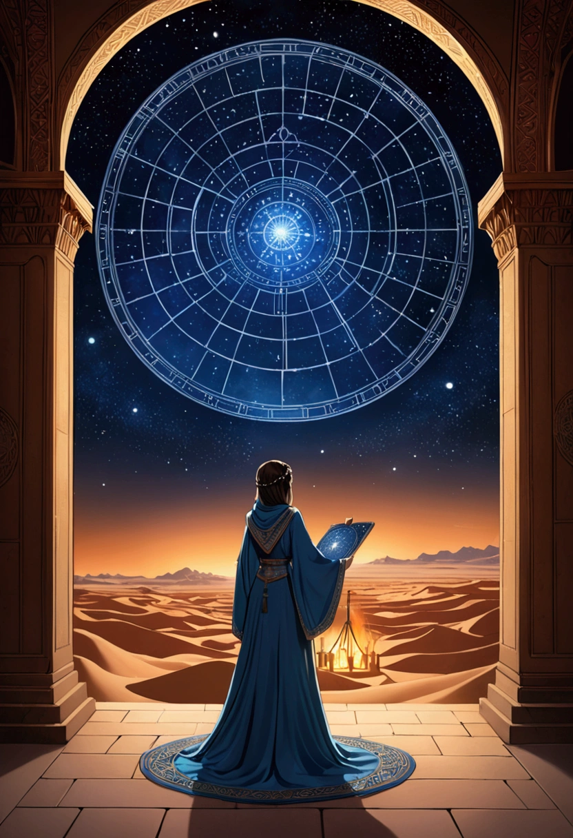(a Desert Princess), dressed in a magnificent robe and adorned with a golden headdress rides a beautifully decorated camel through sand dunes, carrying water bags and supplies on its back. The princess held a golden scepter, guiding the way forward, with confidence and courage on her face. The background is endless desert and scorching sun, full body, (Photography), panoramic view, award-winning, cinematic still, emotional, vignette, dynamic, vivid, (masterpiece, best quality, Professional, perfect composition, very aesthetic, absurdres, ultra-detailed, intricate details:1.3)