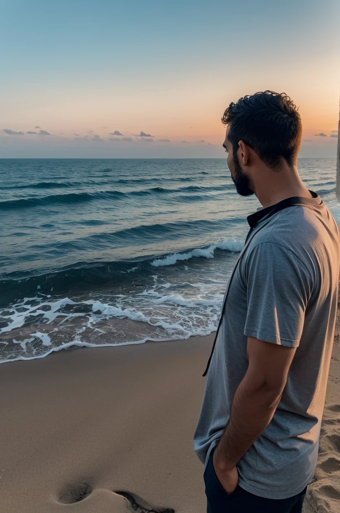 Man looking at the beautiful horizon