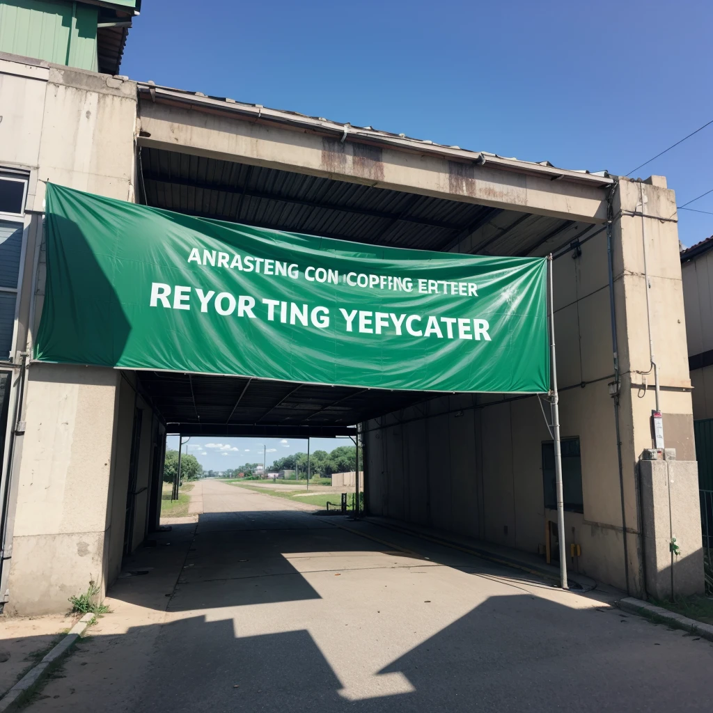 Banner for waste recycling