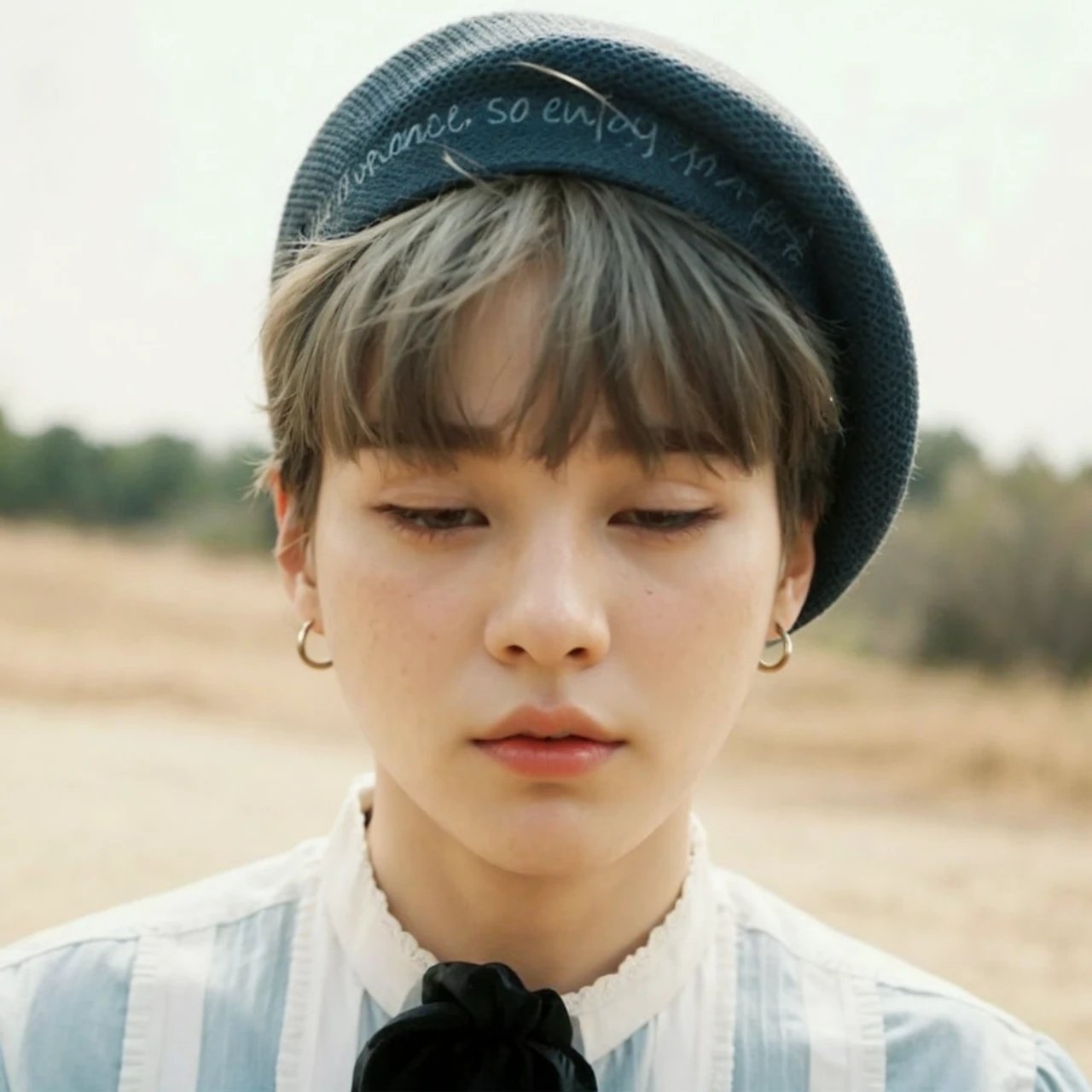 Arafa femenine boy with colored hair sitting at a table, jung jaehyun, Yoongi, Min Yoongi, adorable and pale korean face, ulzzang inteligente, Kim Doyoung, with short hair, jossi do blackpink, Hong Jun Hyung, Tae June Kim, ulzzang, the hime cut, Jaeyeon Nam, xqc, park jimin, tomboy short platinum hair