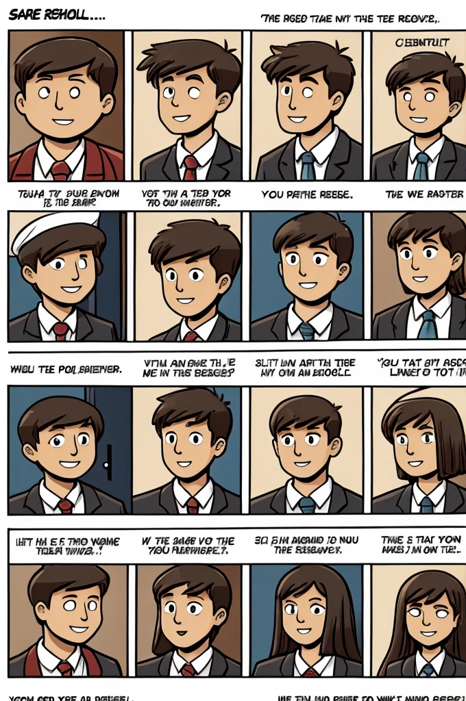 6-panel comic about respect at school 
