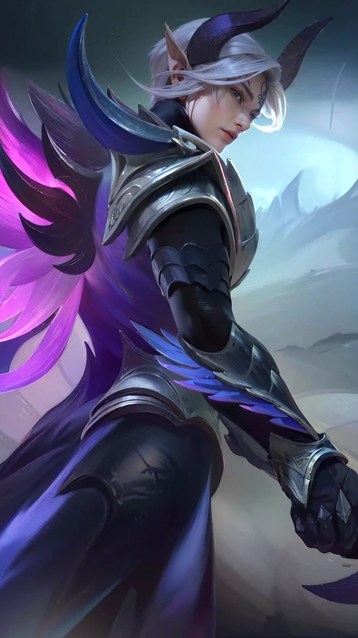 Best quality, masterpiece, ultra high res, (photorealistic:1.4) a young (male:1.4), (facial hair:0.8), mascular, short silver hair detailed skin, detailed eyes, shiny skin