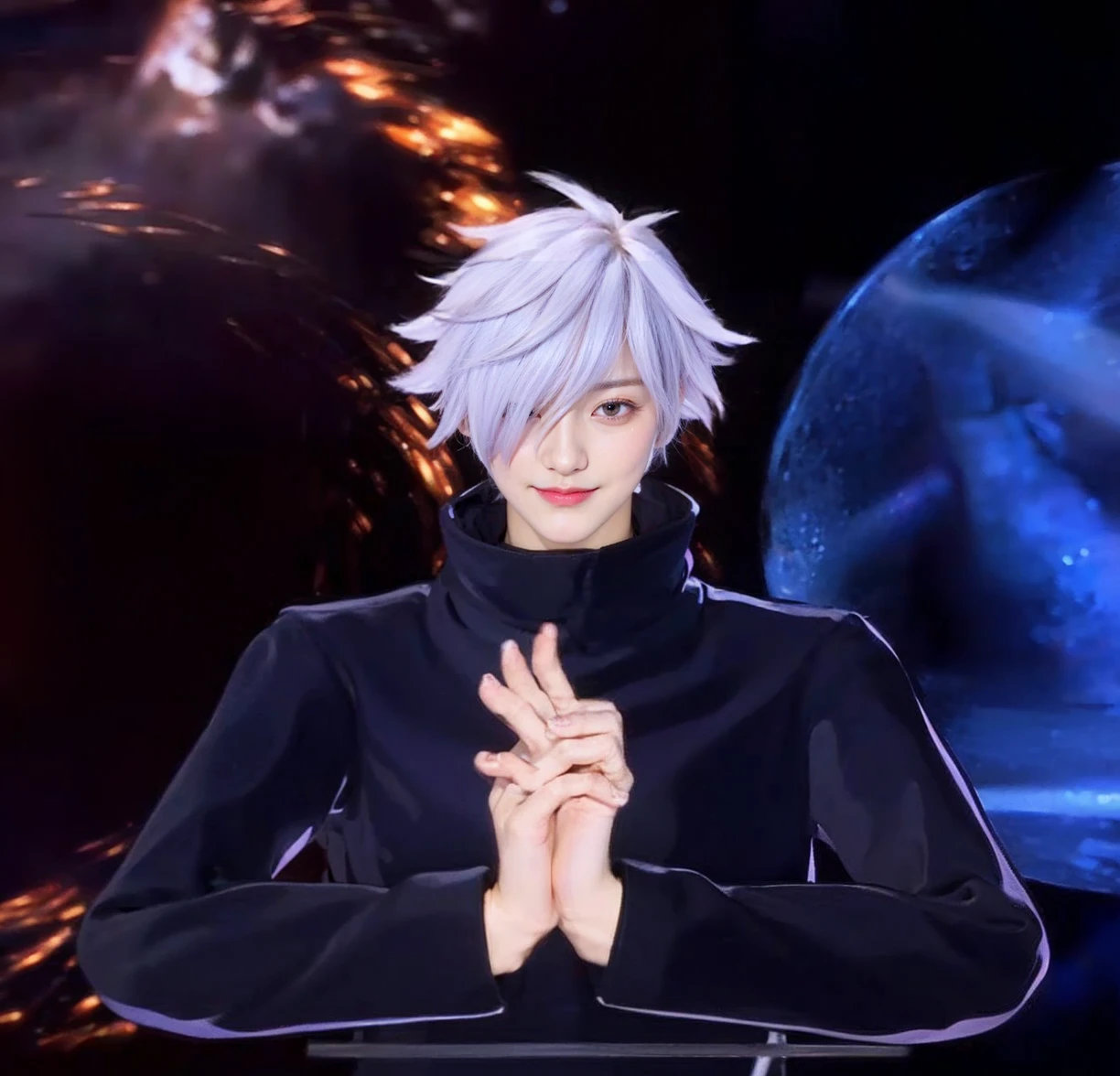 (8K、RAW Photos、Highest quality、masterpiece:1.2)、(Realistic、Realistic)、((Long cheongsam:1.2、Thin legs、whole body、View from the front、smile、Looking into the camera、Stand with hands on hips))、cute、((The background is slums))、Accurate Fingers