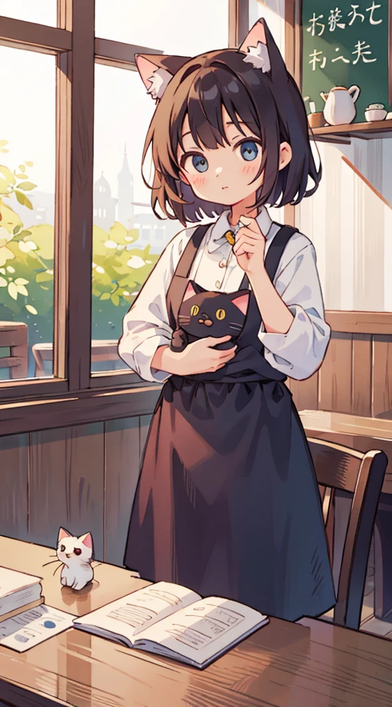 Cat、An illustration、Highest quality、Ochame、cute、Cafe staff
