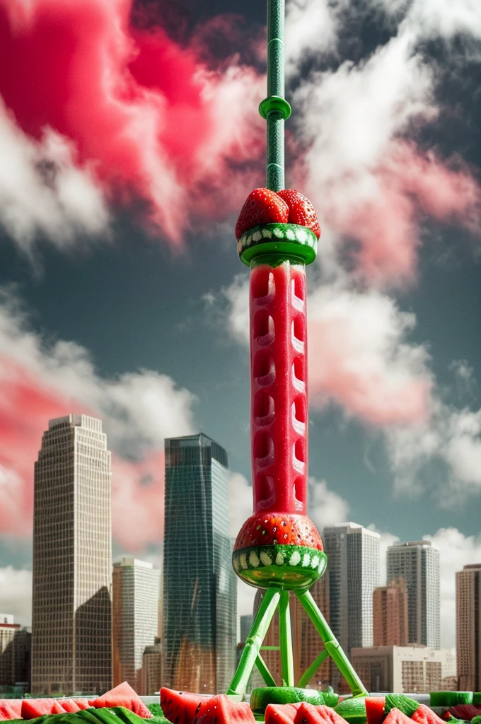 made of watermelon,strawberry,Smoothies,Masterpieces of Art