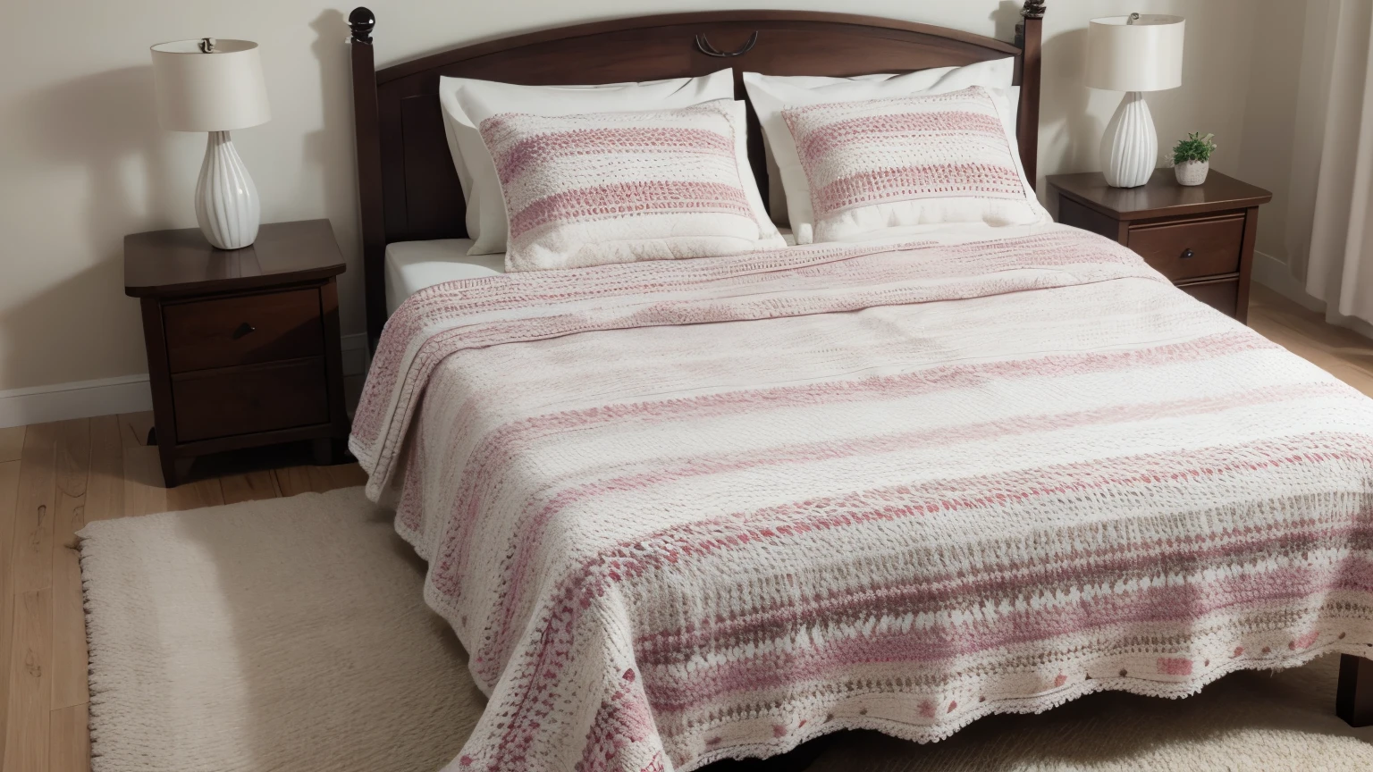pictures of bed bedspreads in crochet well colored
