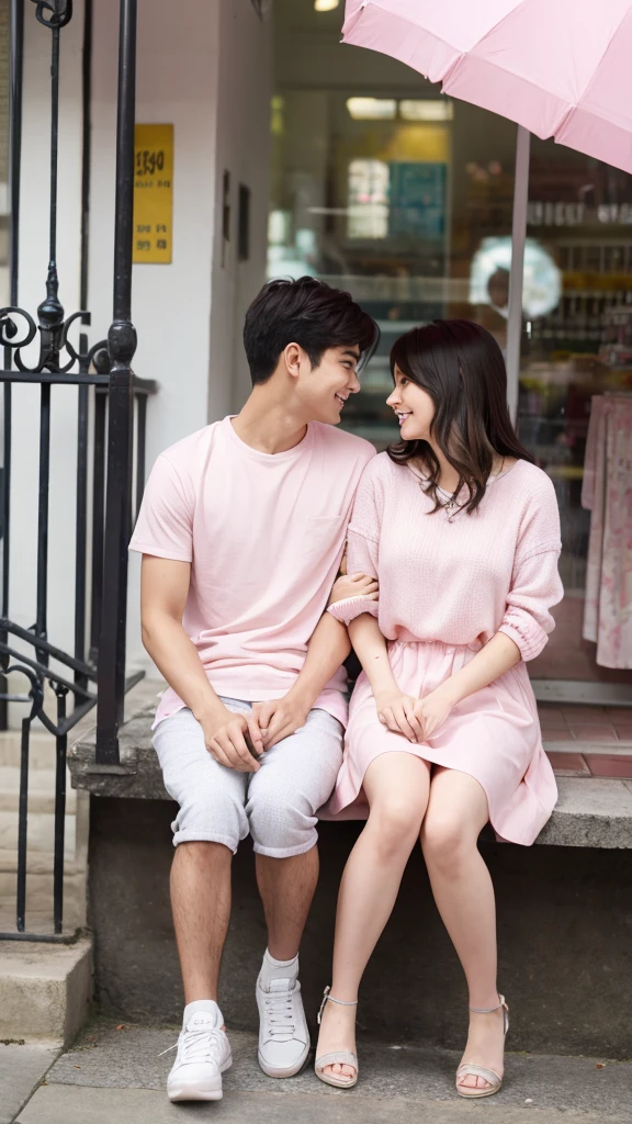 Couple pink cute