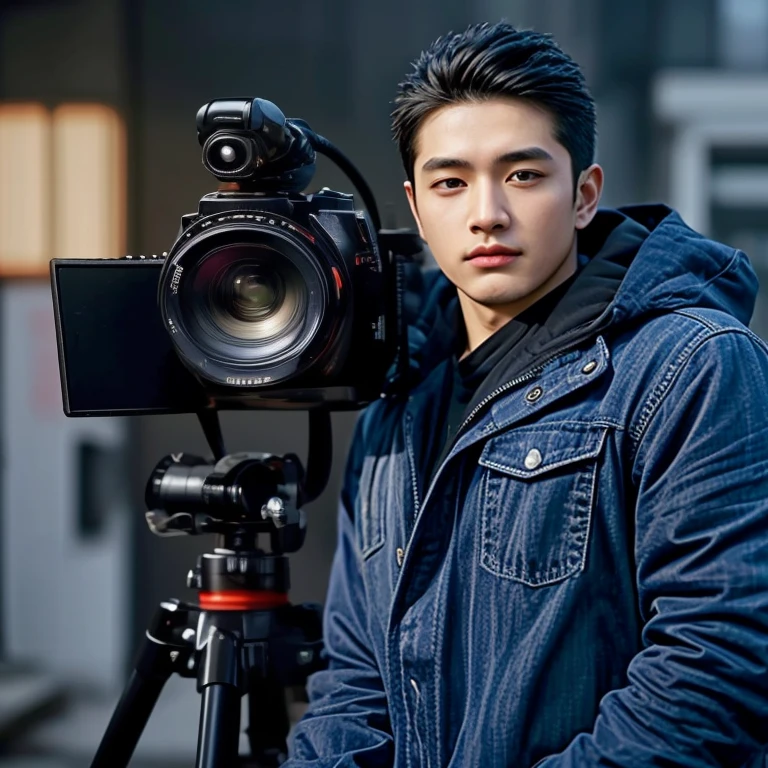 8k images, Shot with a high quality Fuji 45 camera., Pixels, best quality, Masterpiece:1.2), (realistic, photo-realistic: Southeast Asian men with round faces, Mohawk haircut, Open the aperture wide., professional lighting, Sony A7R4, 50 mm sitting lens. 2 Long-haired Southeast Asians with round faces, Warm light, black eyes,abdominal muscles, The body is beautiful and strong., (digital painting, HDR, high contrast), 3d, 8K, 45,000,000 pixcls,,