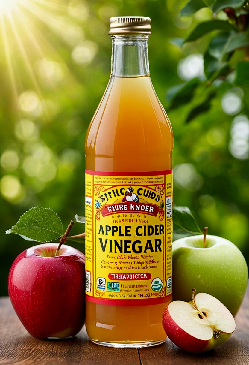 Apple cider vinegar, in turn, is known for its therapeutic and spiritual properties. Rich in nutrients and antioxidants, it is used in purification and renewal rituals.