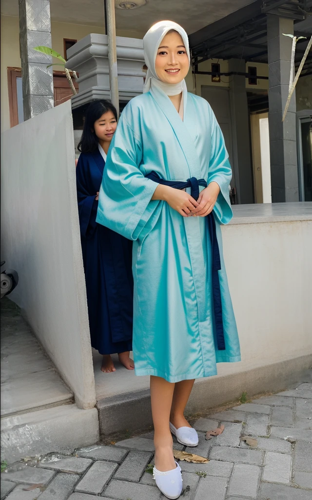 RAW photo, girls wear robes, 8k uhd, dslr, soft lighting, high quality, film grain, Fujifilm XT3