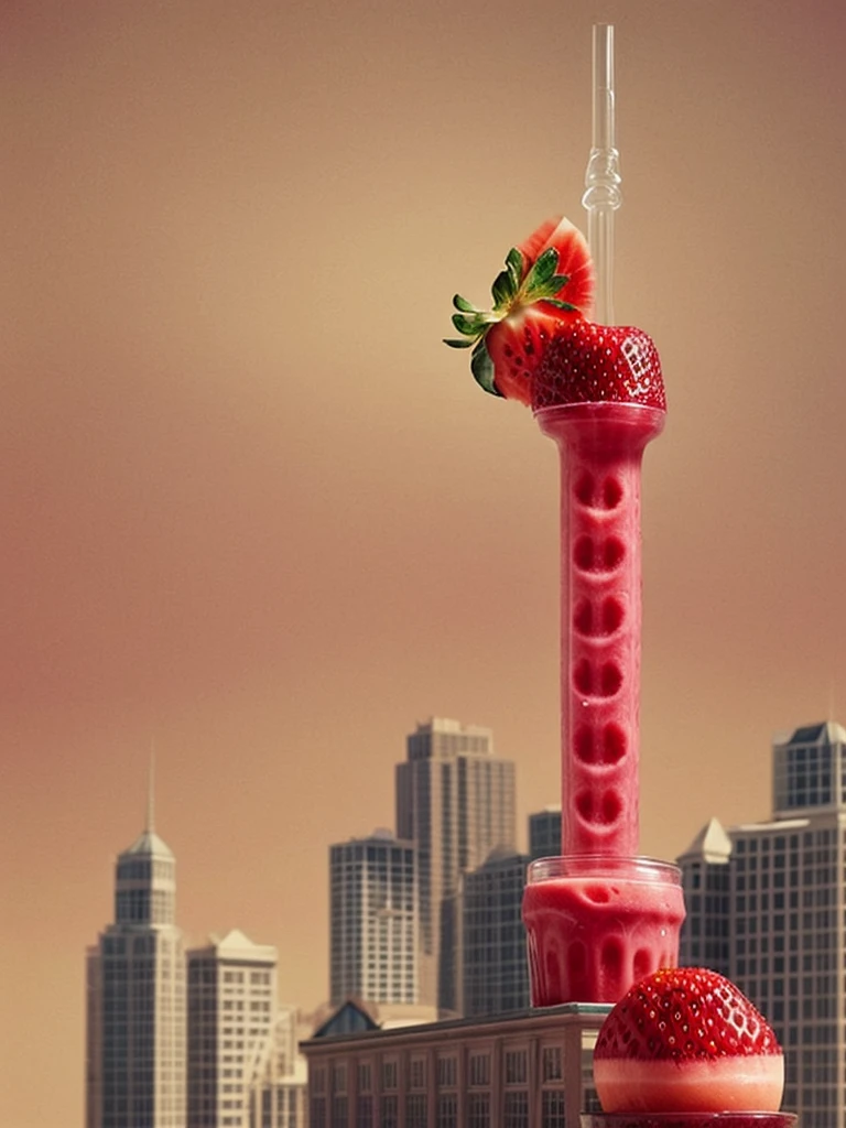 made of watermelon,strawberry,Smoothies,Master-level artistic creativity,beauty,