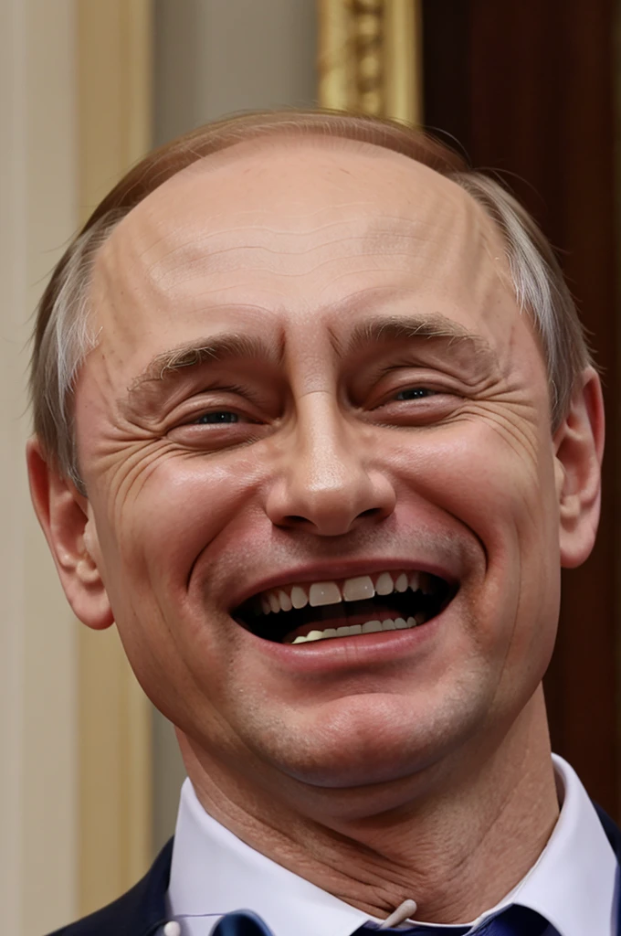 President Putin laughing