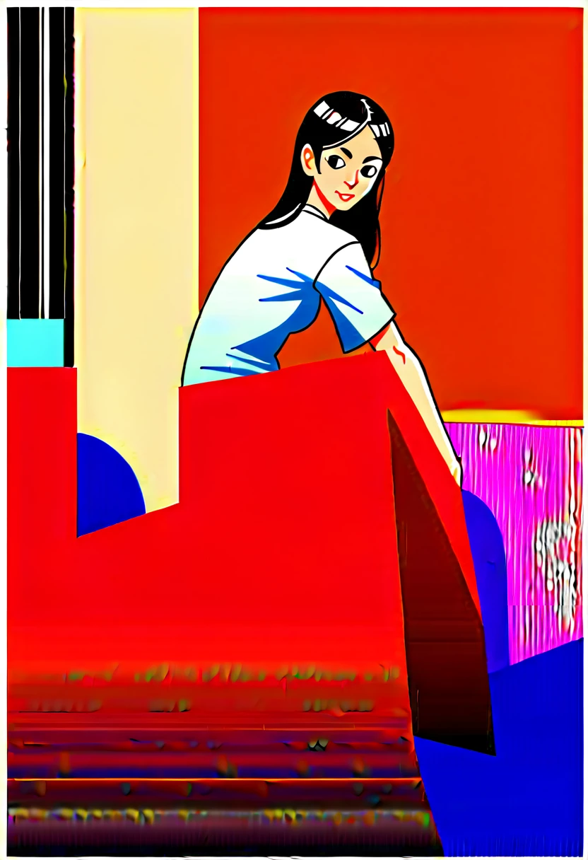 (natta, Need, 8K, tmasterpiece:1.3)), full bodyesbian, Long legs, Focalors:1.2, perfect figure beautiful woman:1.4, Slim abs:1.1, ((Dark brown hair, large tities:1.2 )), (Harnes,The shirt,Side head:1.2,), ((apartment, :1.3)), Highly detailed facial and skin texture, A detailed eye, double eyelid,Flying long hair,