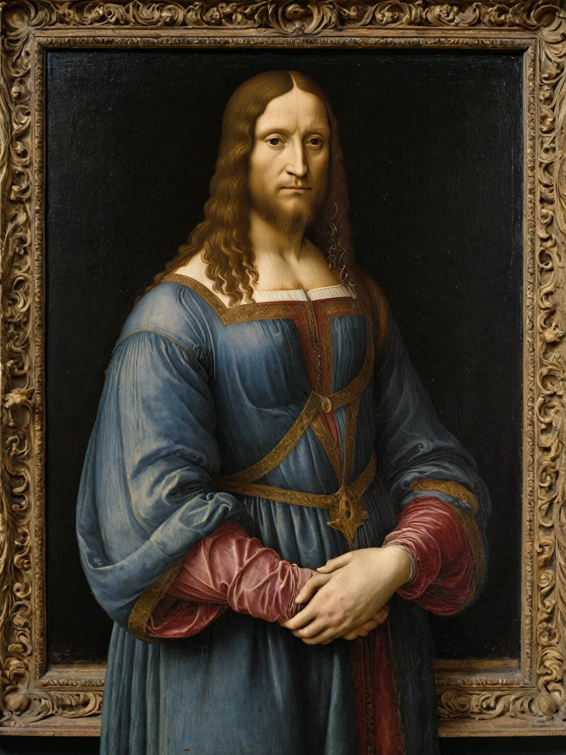 Renaissance paintings by Da Vinci、The most beautiful portraits in the world, painted in his studio、Standing full body figure、