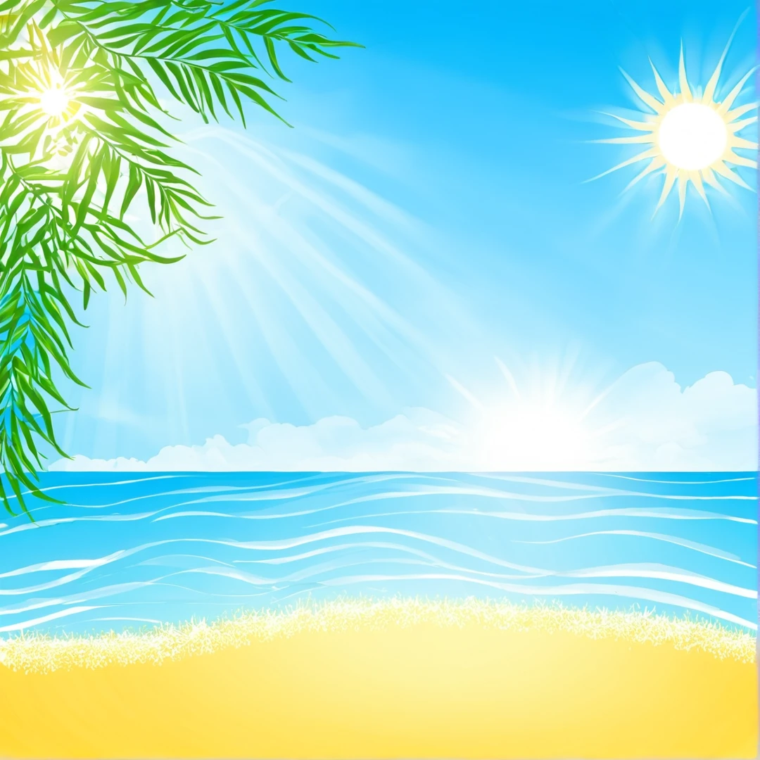 BEACH, SUMMER, SUN SHINE, BACKGROUND, DRAWING