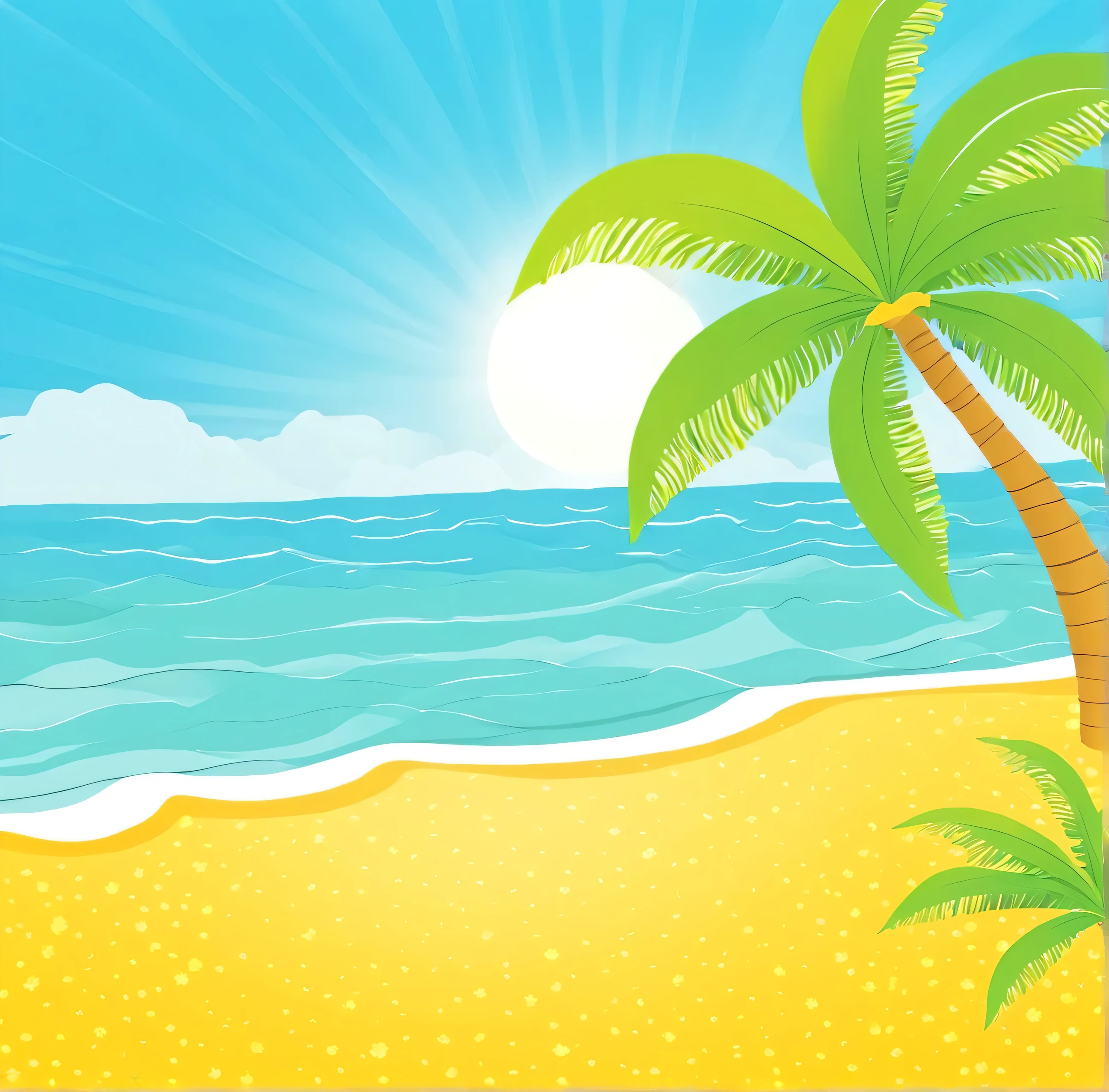 BEACH, SUMMER, SUN SHINE, BACKGROUND, DRAWING