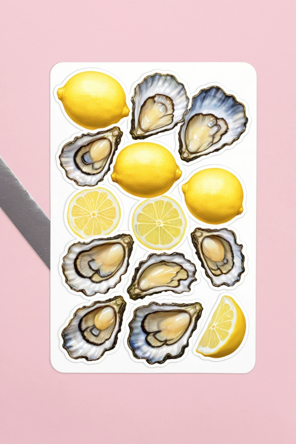 sliced lemon + oysters sticker