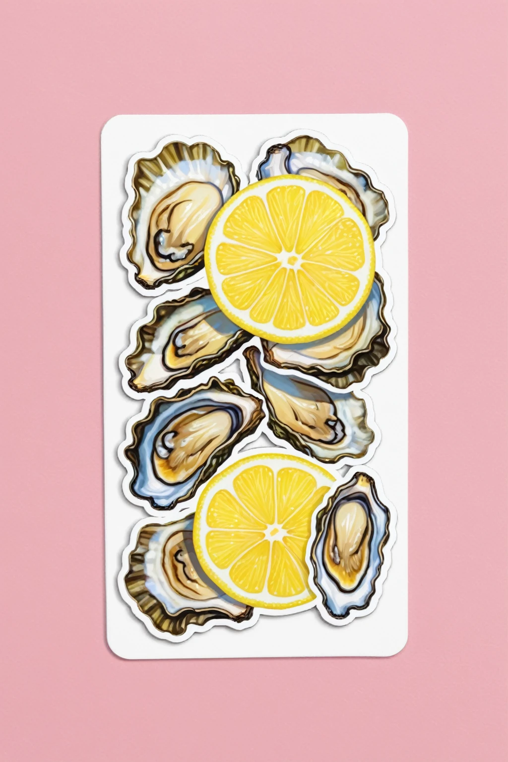 sliced lemon + oysters sticker