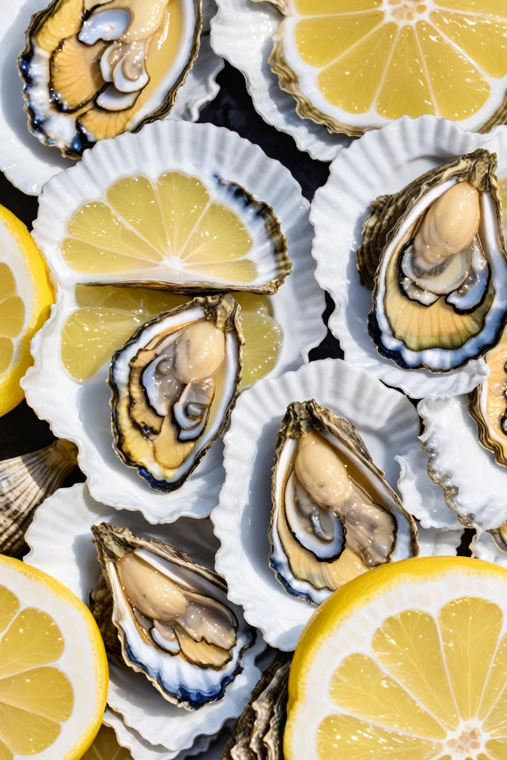 sliced lemon + oysters sticker