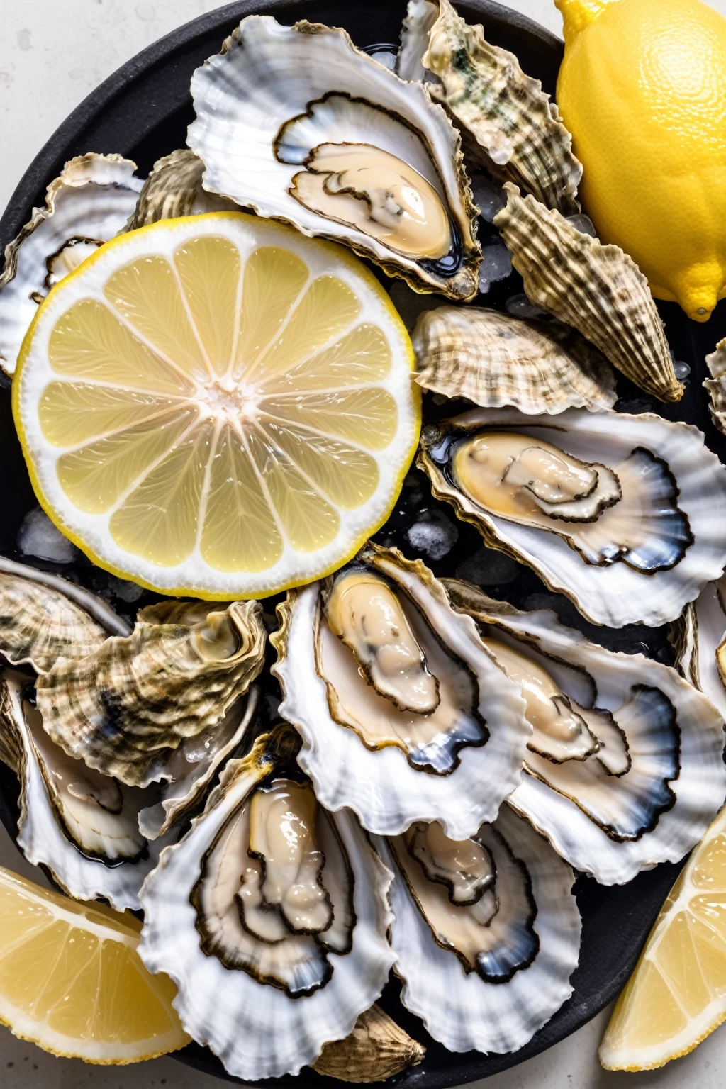 sliced lemon + oysters sticker
