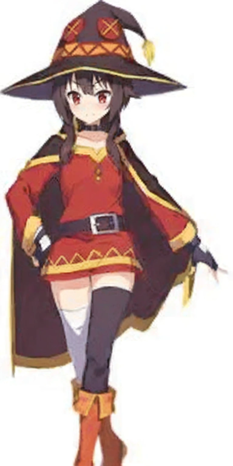 Megumin-konosuba Big  and big ass sitting on the couch and have red eyes