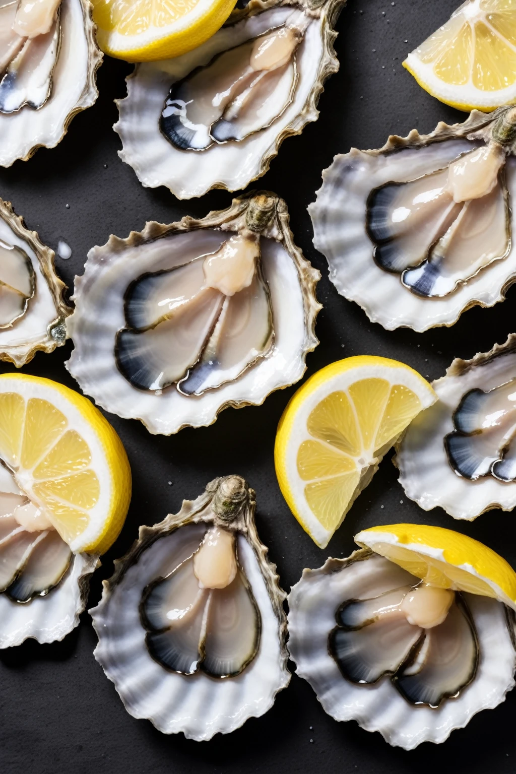 sliced lemon + 1 self-adhesive oyster