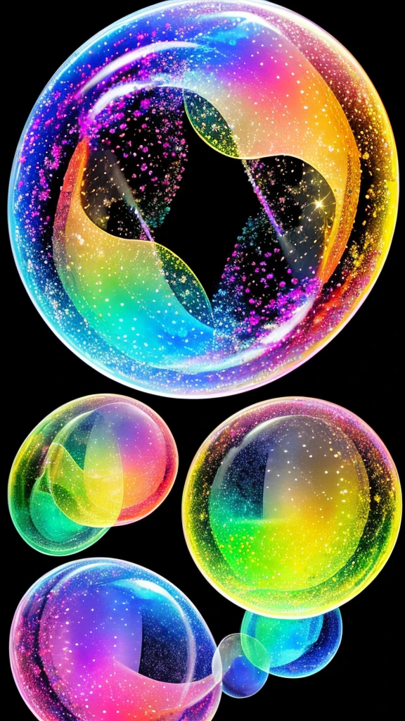 bubbles floating in a pool of water with a black background, a microscopic photo by Jan Rustem, flickr, pointillism, lots of bubbles, ethereal bubbles, floating bubbles, bubbles everywhere, iridescent soapy bubbles, soap bubbles, bubbles, underwater bubbles, water bubbles, foamy bubbles, ethereal rainbow bubbles, bubbly, bubbles in the air