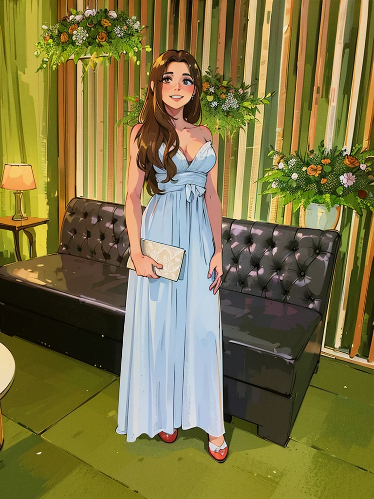 beautiful bride in a white wedding dress, holding a bouquet of red roses, smiling happily, detailed face and expression, dramatic lighting, cinematic composition, vibrant colors, fine art photography, high resolution, photorealistic, 8k, hyper detailed