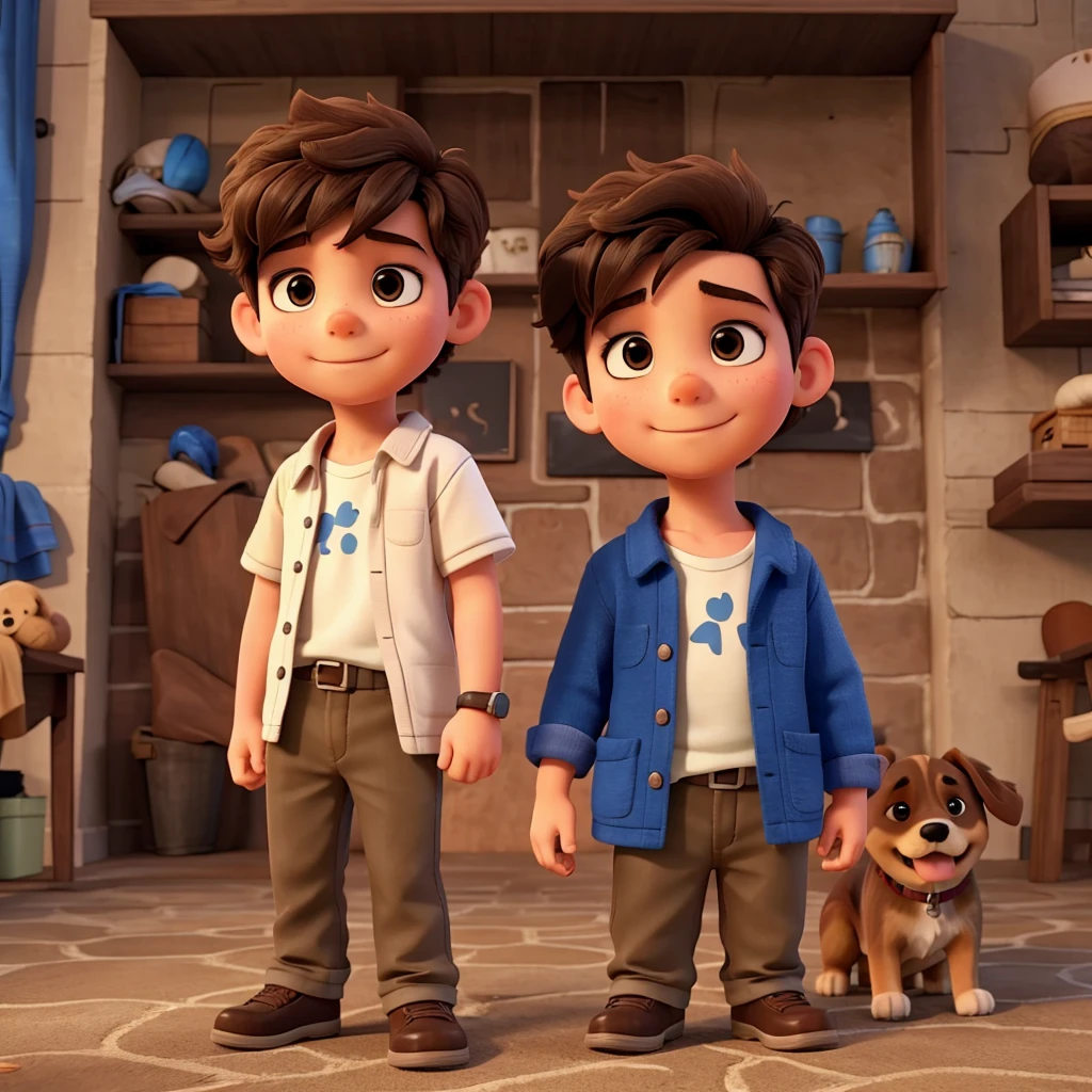 A boy and a dog