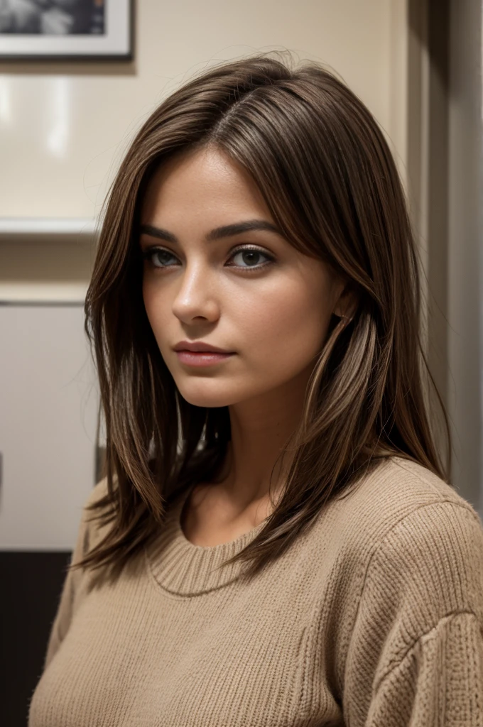 cue de femme brune en sous vêtement  