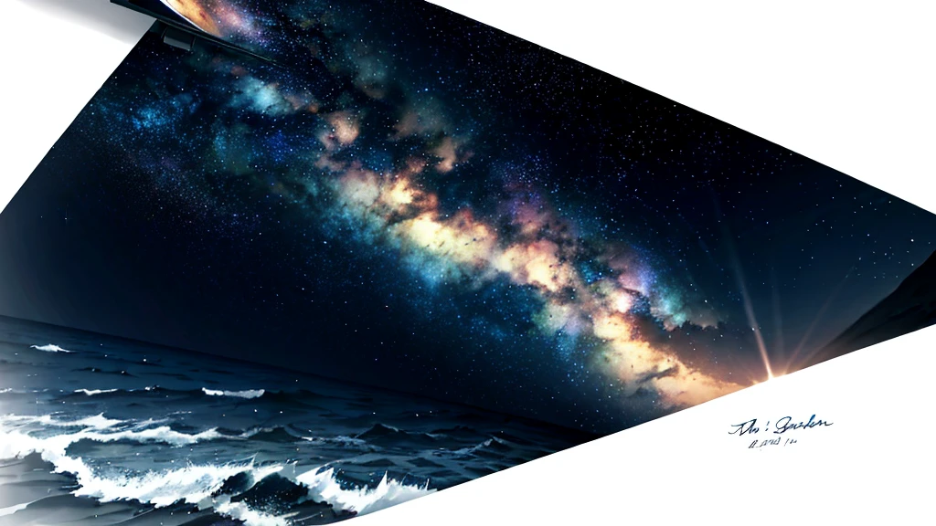Wallpaper for the night, stars, rivers and sea