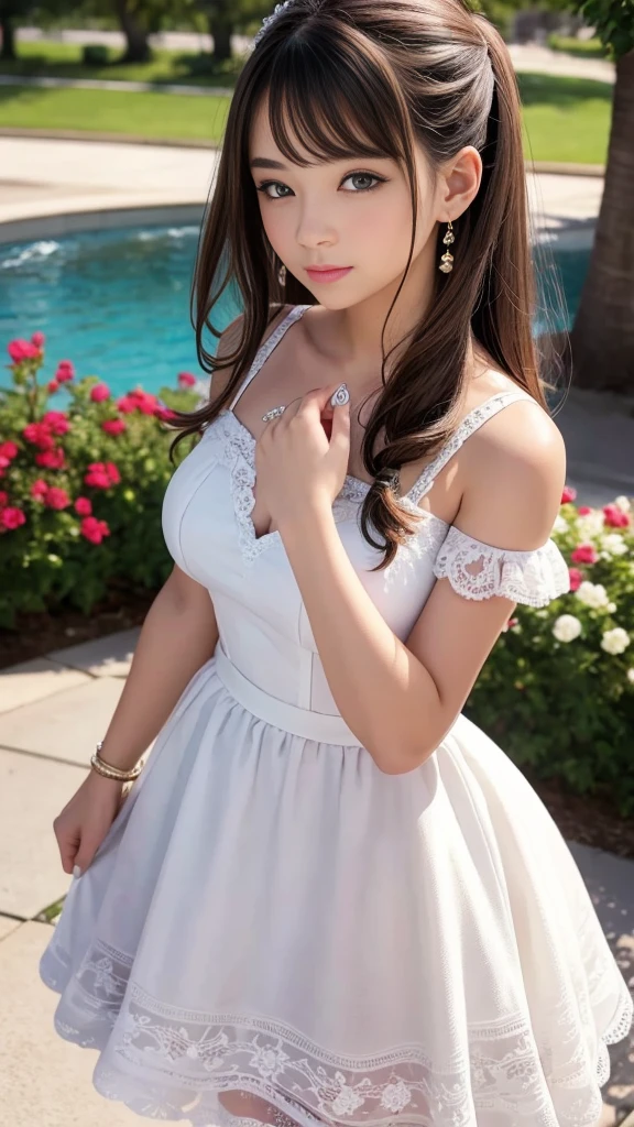 ((Beautiful girl's sexual activities:1.3)), (Small and slender figure、Slender body line)、Beautiful breasts、Thin thighs、Small beautiful butt、Narrow waist, (Detailed eyes and face:1.2, Professional photography techniques)、(Perfect Anatomy)、(Gaze at the viewer、Shy face:1.2、blush:1.2)、(Highest quality、Highest quality、Masterpiece、Ultra high definition、Reality)、(Detailed hands:1.2、Anatomically correct hand:1.1、Beautiful little hands of a girl:1.3)、(Dynamic Pose:1.2)、(Smooth, straight, beautiful hair:1.2)、((Stick out your tongue sexily:1.2))、(Tight dress:1.2)